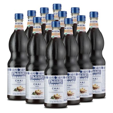 FABBRI Mixybar Chai Sirup 6x1L für Chai-Eiskaffe-Latte Cocktails Drinks