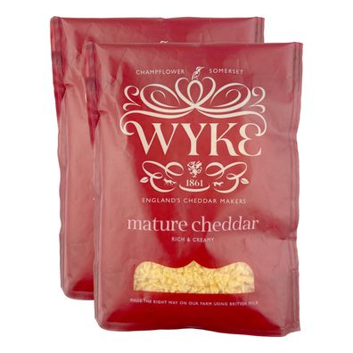 reifer cremiger Cheddar Käse Gelb gerieben mature cheddar 6 Monate 2x180g
