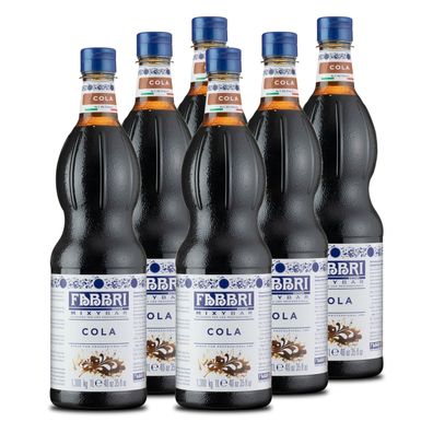 FABBRI Mixybar COLA KOLA 6x1L PET Sirup für Cocktails Soft-Drinks Slush