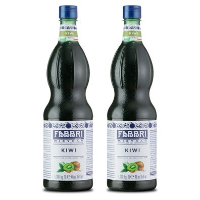 FABBRI Mixybar KIWI-SIRUP 2x1L für Mocktail Schorle Eistee Cocktail