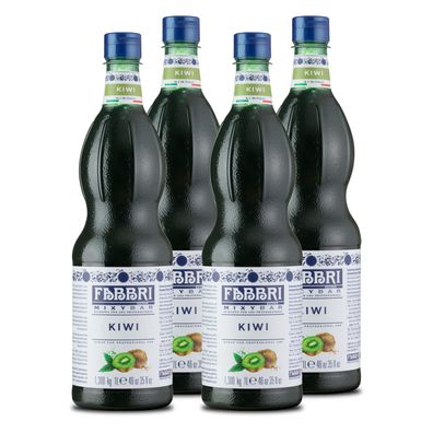 FABBRI Mixybar KIWI-SIRUP 4x1L für Mocktail Schorle Eistee Cocktail