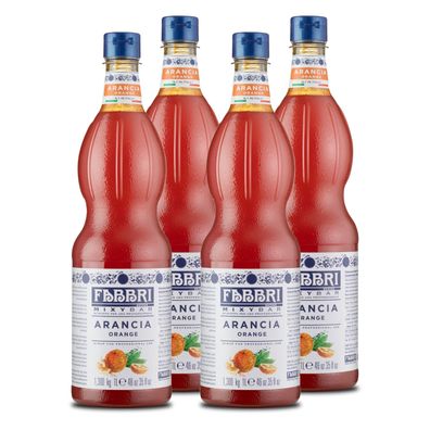 FABBRI Mixybar Orangensirup 4x1L PET Orangen-Fruchtsirup-Getränkesirup