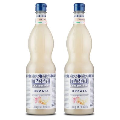 FABBRI Mixybar Orzata Orgeat Sirup 2x1L für Tee Kaffee Mai-Tai Cocktails