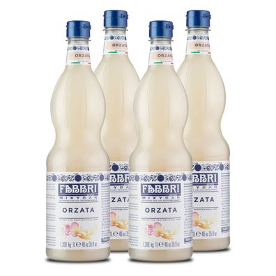FABBRI Mixybar Orzata Orgeat Sirup 4x1L für Tee Kaffee Mai-Tai Cocktails