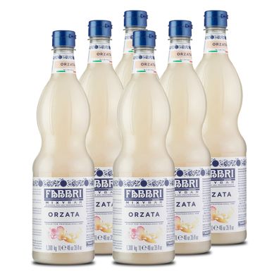 FABBRI Mixybar Orzata Orgeat Sirup 6x1L für Tee Kaffee Mai-Tai Cocktails