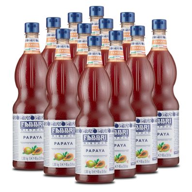 FABBRI Mixybar Papya-Sirup 12x1L für Papaya-Wodka-Drinks-Rum-Aperitifs
