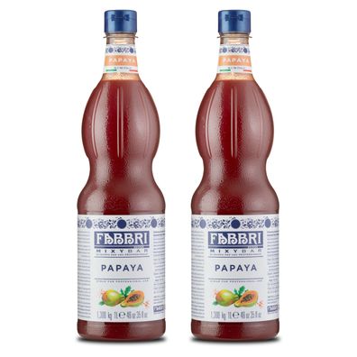 FABBRI Mixybar Papya-Sirup 2x1L für Papaya-Wodka-Drinks-Rum-Aperitifs