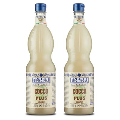 FABBRI Mixybar Plus Kokosnuss-Kokos-Sirup 2x1L für Smoothie Saft
