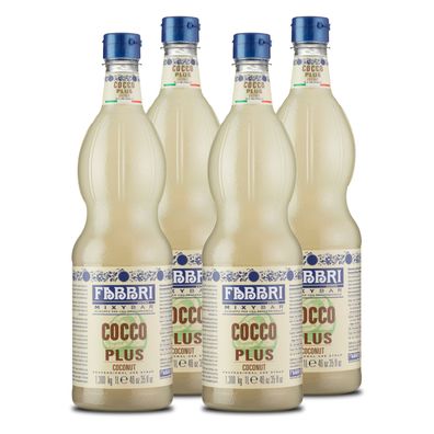 FABBRI Mixybar Plus Kokosnuss-Kokos-Sirup 4x1L für Smoothie Saft