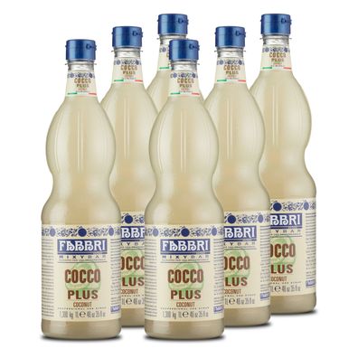 FABBRI Mixybar Plus Kokosnuss-Kokos-Sirup 6x1L für Smoothie Saft