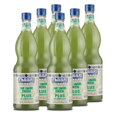 FABBRI Mixybar Plus Limetten-Zitronen-Sirup 6x1L für Mojitos Cocktails