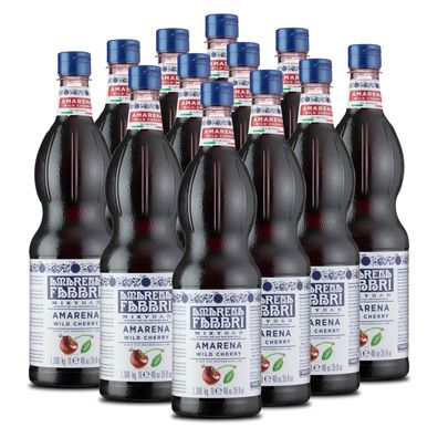 FABBRI Mixybar Sirup aus Amarenakirschen 12x1L Flasche für Drinks