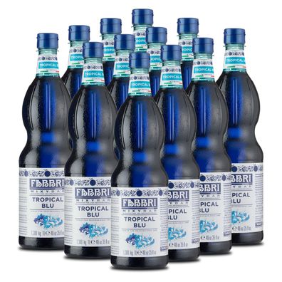FABBRI Mixybar Tropical-blu Sirup 12x1L Sirup-Mix für Gin Rum Likör