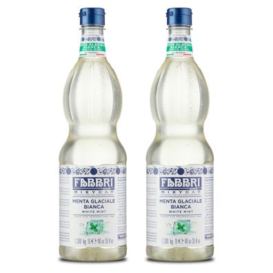 FABBRI Mixybar WEIßE-EIS-MINZE 2x1L Sirup für Drinks Chai-Kaffe-Latte