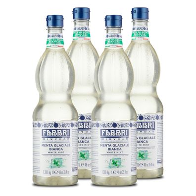 FABBRI Mixybar WEIßE-EIS-MINZE 4x1L Sirup für Drinks Chai-Kaffe-Latte