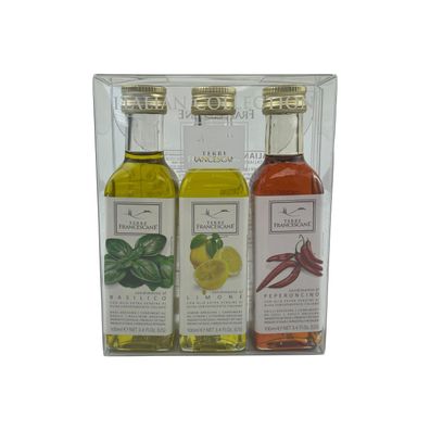 kleine Olivenöl-Fläschen Italian-Collection TERRE Francescane 3x 100ml