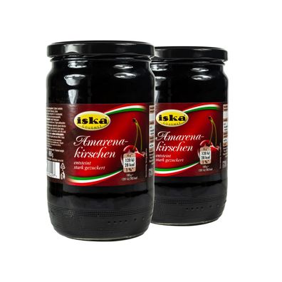 Amarena-Kirschen in Sirup 2 x Glas 890g Spezialität aus Italien