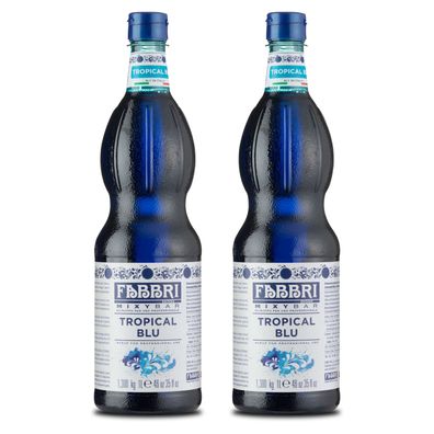 FABBRI Mixybar Tropical-blu Sirup 2x1L Sirup-Mix für Gin Rum Likör