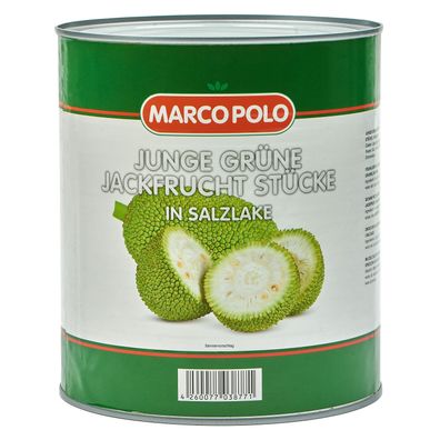 grüne Jackfrucht in Stücken & Salzlake 1,53 KG Dose von MARCO-POLO