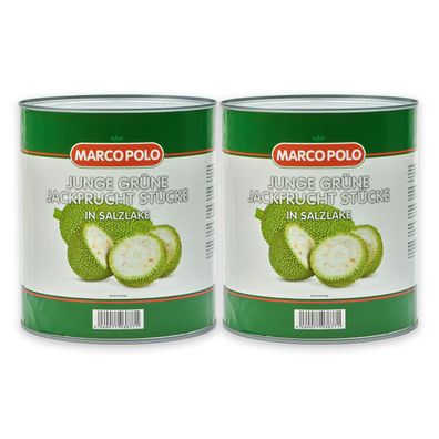 grüne Jackfrucht in Stücken & Salzlake 2x1,53 KG Dose von MARCO-POLO