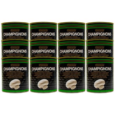 weiße Champignons ganze Köpfe 12 Dosen Füllmenge 800g ATG 460g