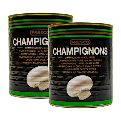 weiße Champignons ganze Köpfe 2 Dosen Füllmenge 800g ATG 460g