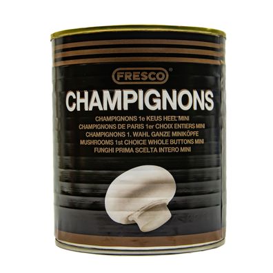 weiße Champignons Mini Köpfe ganz Füll 800g ATG 460g 1 Dose