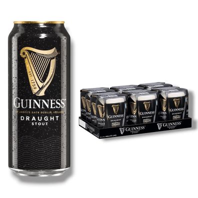 Guinness Draught Stout Dose 24 x 0,44l - Irish Dry Stout 4,2% Vol