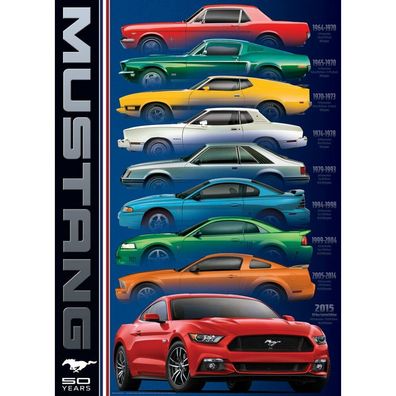 Eurographics Puzzle 50 Jahre Ford Mustang 1000 Teile