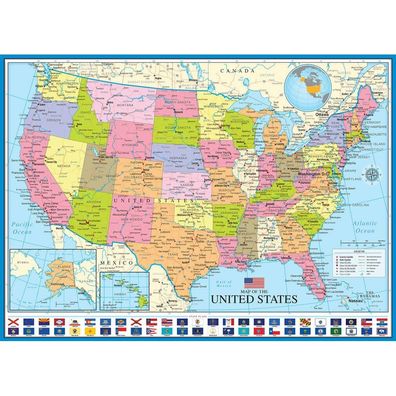 Eurographics Puzzle Politische Karte der USA 1000 Teile