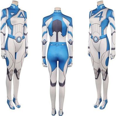Invisible Woman Cosplay Kostém Bodysuit Outfit Set Fantasy Halloween Karneval