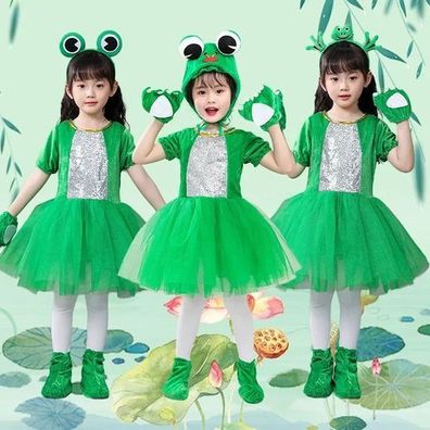 Frosch Tier Cosplay Kostém Outfit Set Kinder Halloween Karneval