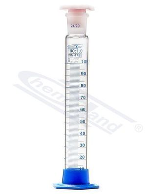 Chemland NEW LINE Messzylinder mit PP-Stopfen + PP-Fuß 0025ml Klasse B
