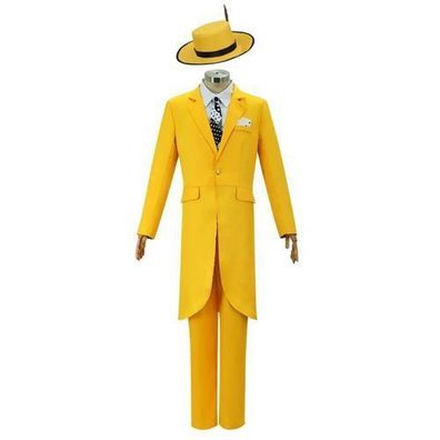 Jim Carrey Mask Cosplay Kostém Uniform Outfit Set Halloween Karneval