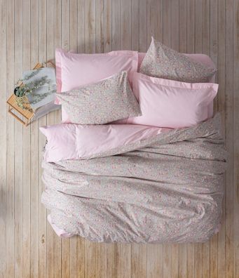 Ranforce Bettwäsche Set 155x220 / 200x200 cm - 100% Baumwolle, weich & atmungsaktiv,