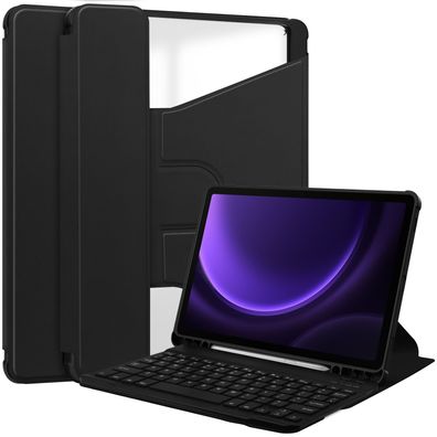 2in1 Set Bluetooth Tastatur + Hülle für Samsung Galaxy Tab S9 FE 2023 SM-X510