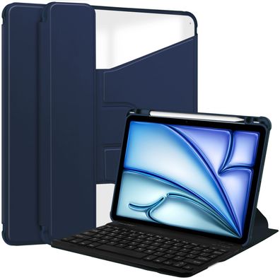 3in1 Set Tastatur Weiß + Maus Weiß + Tasche Apple iPad Air 11 M2 6. Generation 11 Et