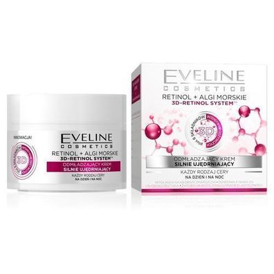 Eveline Cosmetics Verjüngende Creme mit Retinol + Meeresalgen, Intensive Festigu