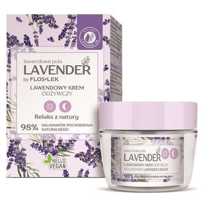 Flos-Lek Lavendel Pflegecreme für Tag und Nacht, Eco-Set, 50 ml