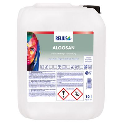 10 Liter Relius Algosan farblos Sanierlösung Algen Schimmel