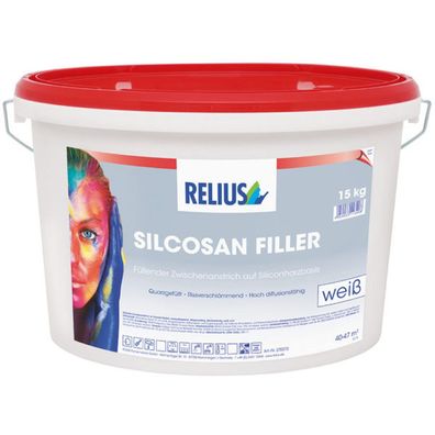 15 kg Relius Silcosan Filler weiß Zwischenanstrich