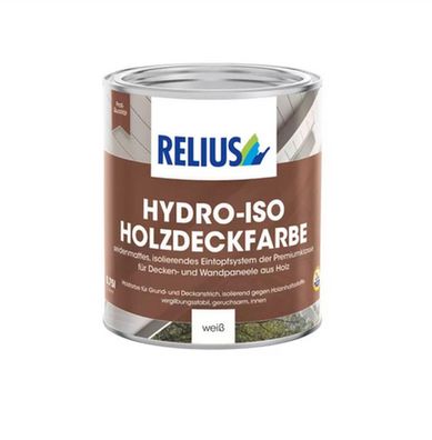 Relius Hydro-Iso Holzdeckfarbe weiß Basis W