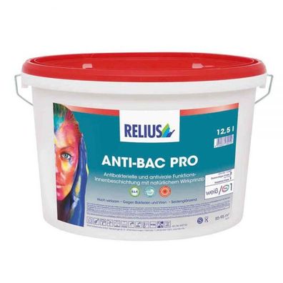 Relius Anti-Bac Pro Wandfarbe weiß Basis 1 antibakteriell antiviral