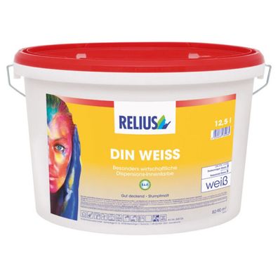 12,5 L Relius DIN Weiss Wandfarbe weiß