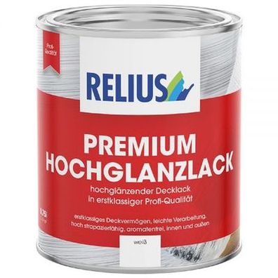 Relius Premium Hochglanzlack weiß Decklack hochglänzend