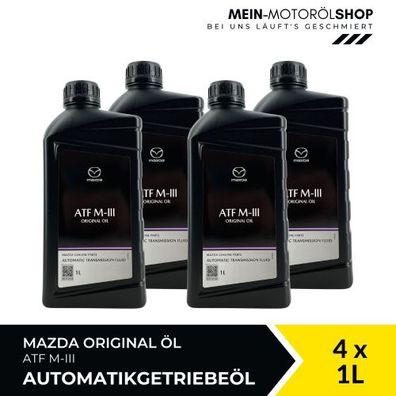 Mazda Original Oil ATF M-III Automatic Transmission Fluid 4x1 Liter
