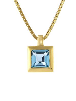 Acalee Schmuck Topas Swiss Blau Anhänger 333 / 8K Gold + Kette 80-1004-02