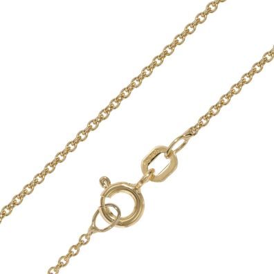 trendor Schmuck Kette für Anhänger 925 Silber Vergoldet Ankerkette 1,3 mm 21835