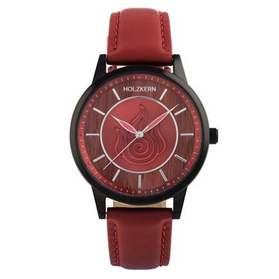 Holzkern Unisex-Armbanduhr Avatar™ Fire Nation Padouk/Rot