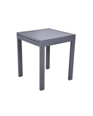 Gartentisch CELIA Aluminium Anthrazit 65x65x75cm Ausziehtisch Esstisch Wetterfest